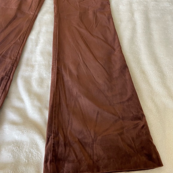 Bebe Y2K Chocolate Brown Velour Boho Pants - Picture 2 of 8